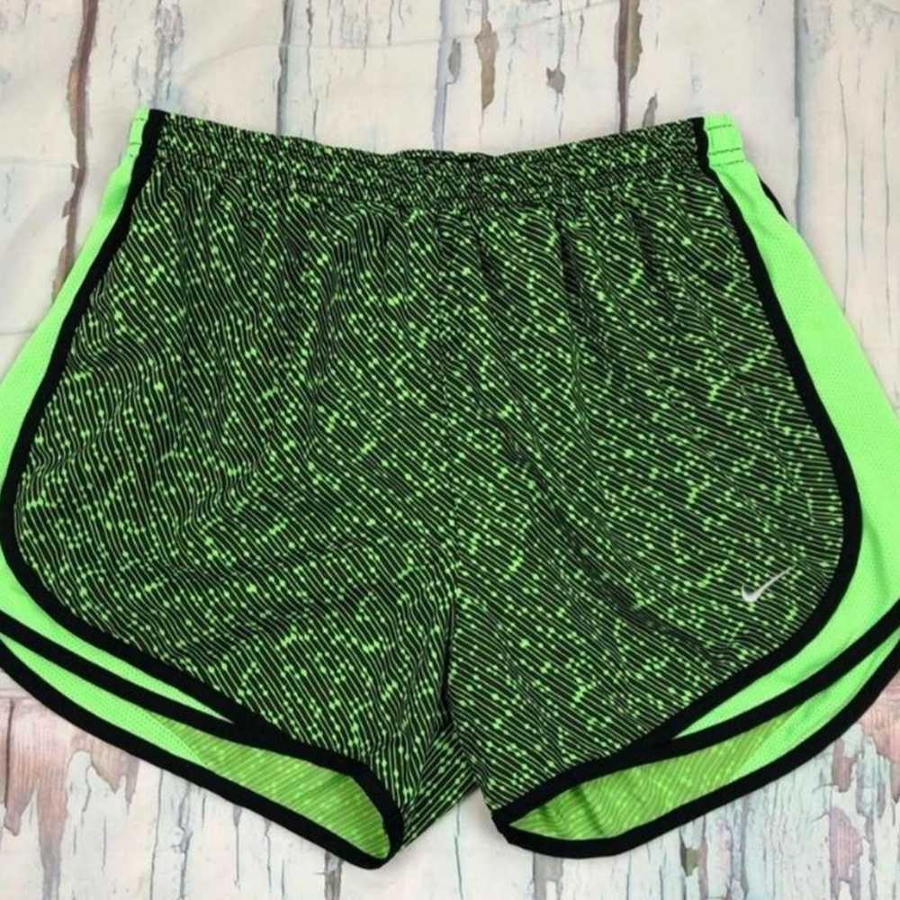 Nike Green Athletic Shorts with Elastic Waistband